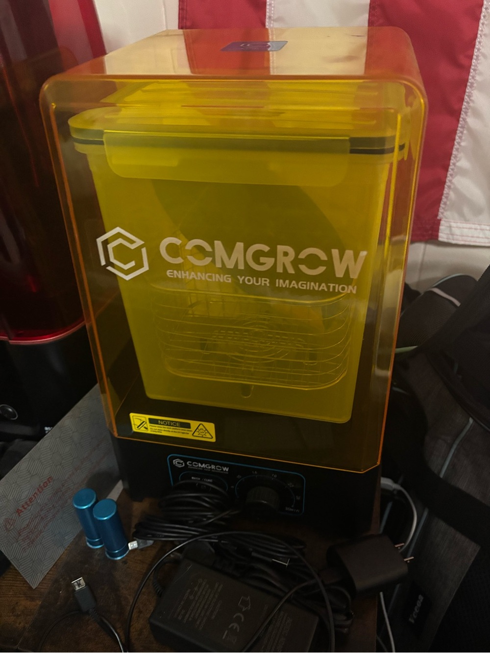 Yellow Resin 3D Printer with Curing Station